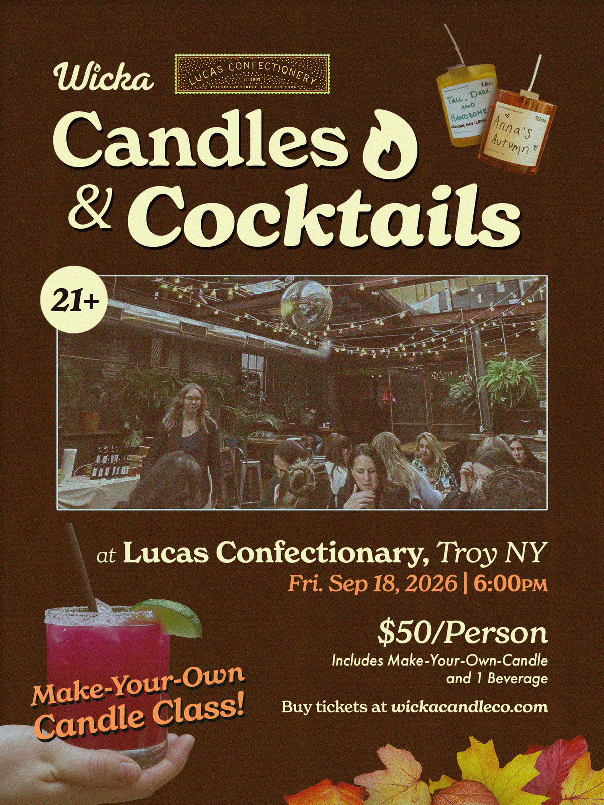 Candles and Cocktails @ Lucas Confectionery