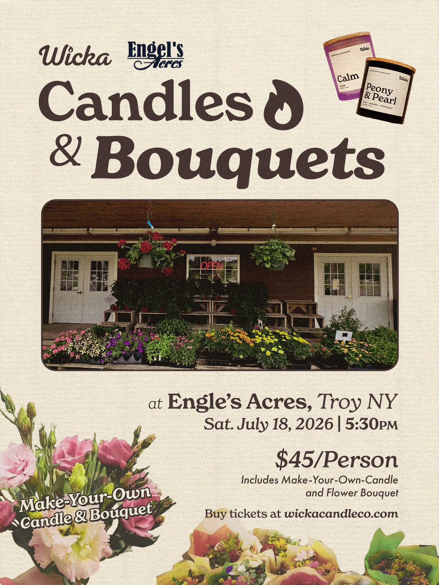 Candles and Bouquets @ Engle’s Acres